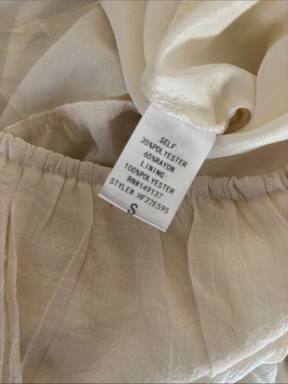 Fashion Nova Cream Off Shoulder Tiered Ruffle Mini Dress S - Picture 4 of 7